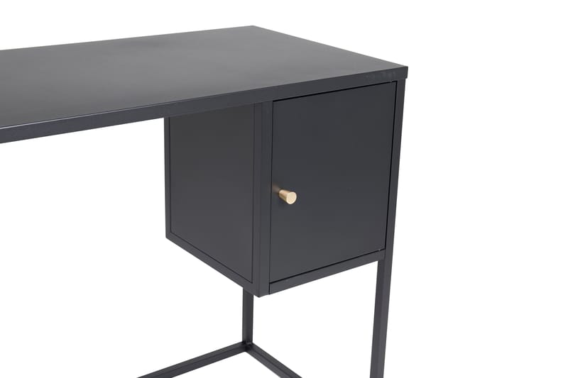 Skrivebord Tamarie 95 cm med Oppbevaring Skap - Svart - Skrivebord - Databord & PC bord