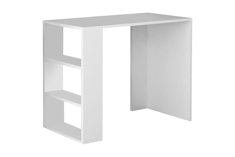 Skrivebord Tessie 90 cm med Oppbevaringshylle - Hvit - Skrivebord - Databord & PC bord