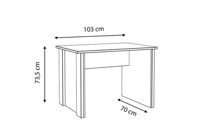 Skrivebord Trevorton 103 cm - Brun/Grå - Skrivebord - Databord & PC bord