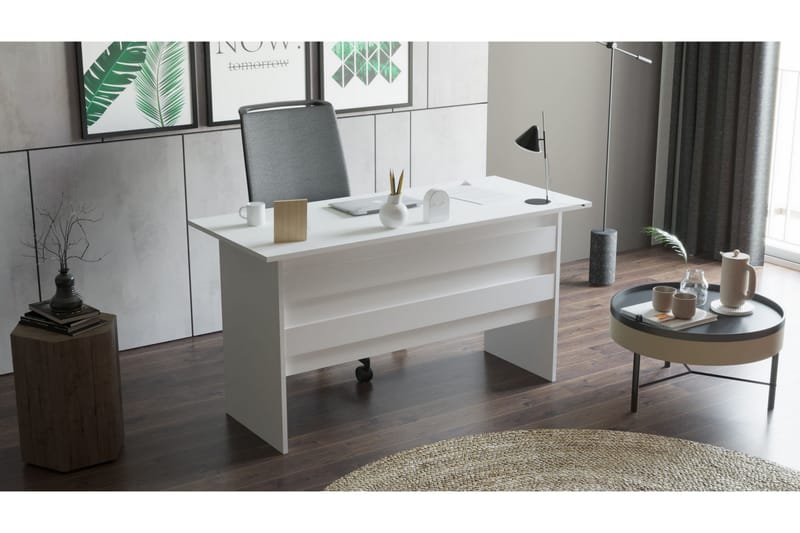 Skrivebord Tully 140 cm - Hvit - Møbler - Bord - Kontorbord - Skrivebord