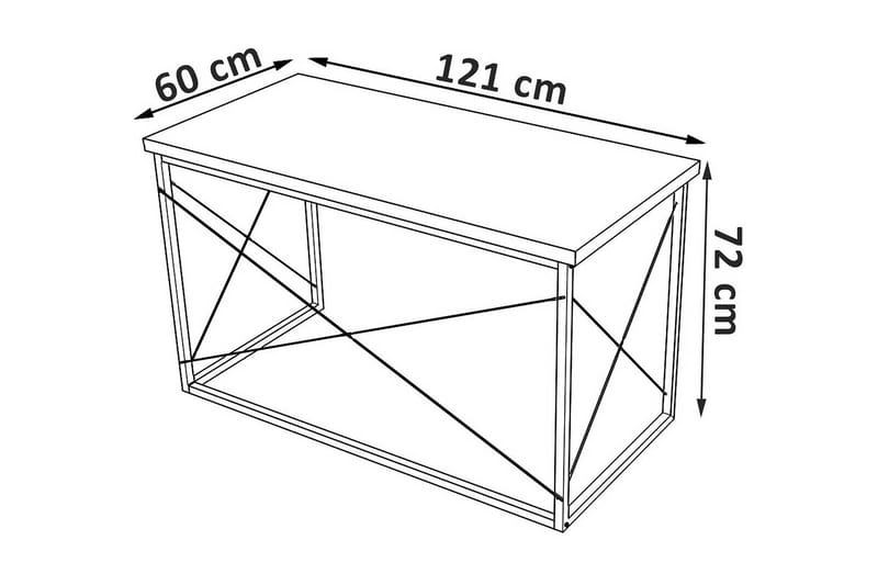 Skrivebord Tunisimo 121x72x121 cm - Hvit - Skrivebord - Databord & PC bord