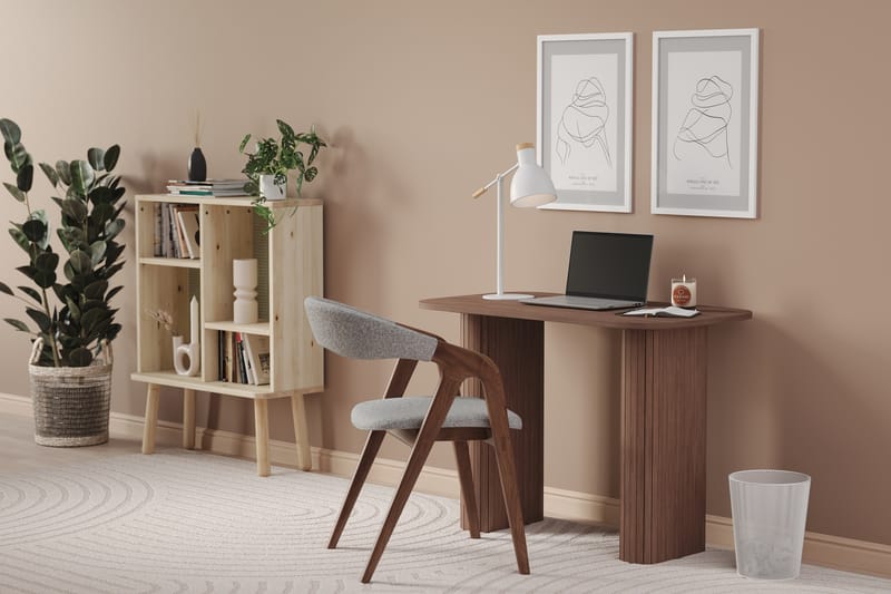 Skrivebord Uppveda - Mørkebrunt valnøtttre - Skrivebord - Databord & PC bord