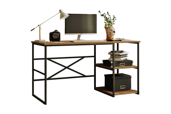 Skrivebord Vogue 140x75x140 cm med oppbevaring - Grønn - Skrivebord - Databord & PC bord