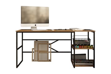 Skrivebord Vogue 160x75x160 cm med oppbevaring - Grønn - Møbler - Bord - Kontorbord - Skrivebord