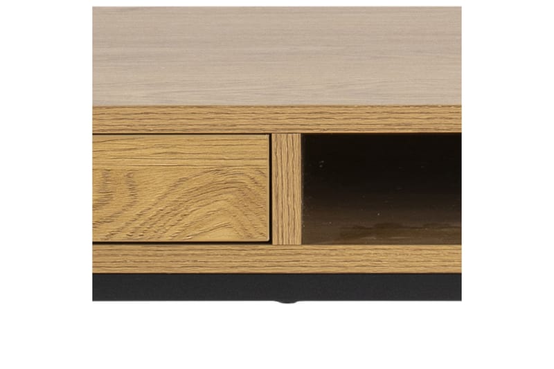 Skrivebord Walmon 110 cm med Oppbevaringsskuff - Natur/Svart - Skrivebord - Databord & PC bord