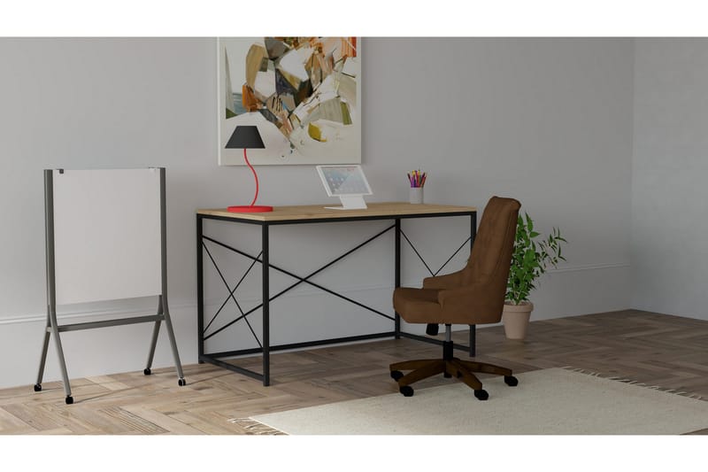Skrivebord Workum 121x72x121 cm - Blå - Skrivebord - Databord & PC bord