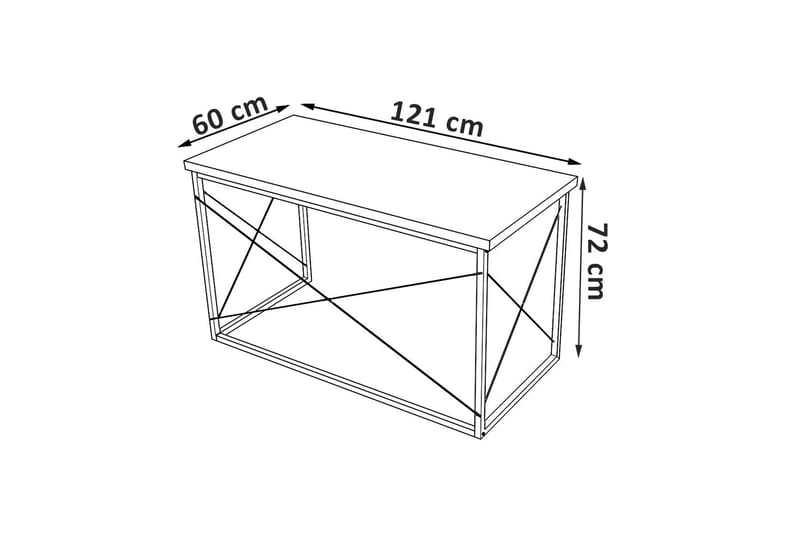 Skrivebord Workum 121x72x121 cm - Blå - Skrivebord - Databord & PC bord