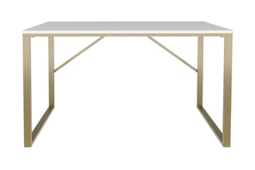Skrivebord Wraphis 60x74x120 cm - Gull/Hvit - Møbler - Bord - Kontorbord - Skrivebord