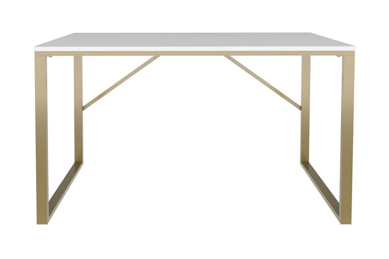 Skrivebord Wraphis 60x74x120 cm - Gull/Hvit - Møbler - Bord - Kontorbord - Skrivebord
