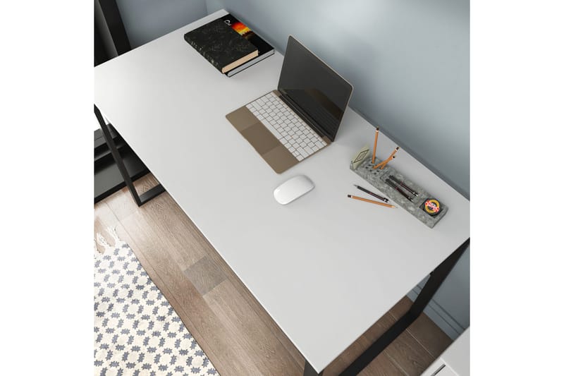 Skrivebord Wraphis 60x74x120 cm - Svart/Hvit - Skrivebord - Databord & PC bord