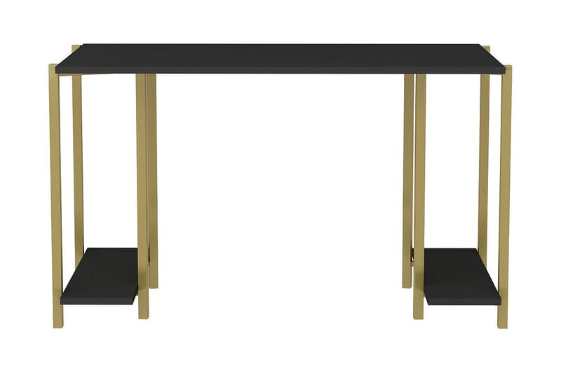 Skrivebord Yepan 60x73,8x125,2 cm med oppbevaring - Gull/Antrasitt - Møbler - Bord - Kontorbord - Skrivebord