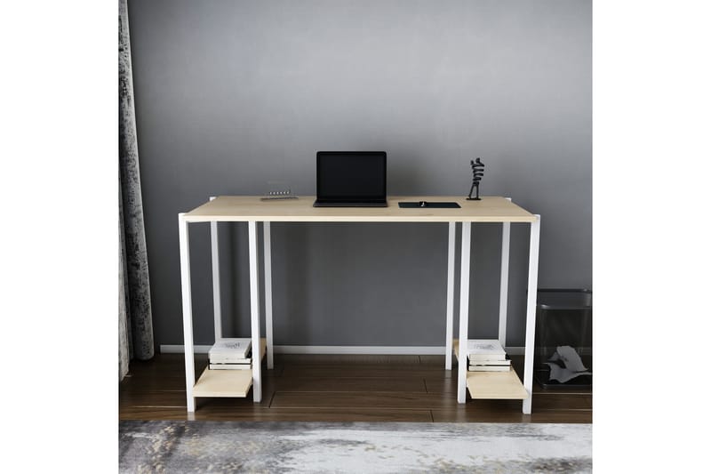 Skrivebord Yepan 60x73,8x125,2 cm med oppbevaring - Hvit - Møbler - Bord - Kontorbord - Skrivebord