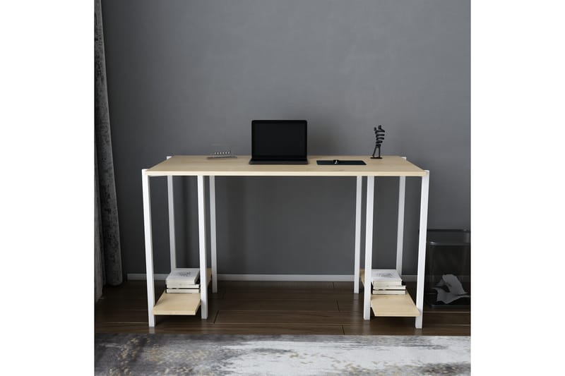 Skrivebord Yepan 60x73,8x125,2 cm med oppbevaring - Hvit - Møbler - Bord - Kontorbord - Skrivebord