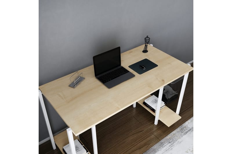Skrivebord Yepan 60x73,8x125,2 cm med oppbevaring - Hvit - Møbler - Bord - Kontorbord - Skrivebord