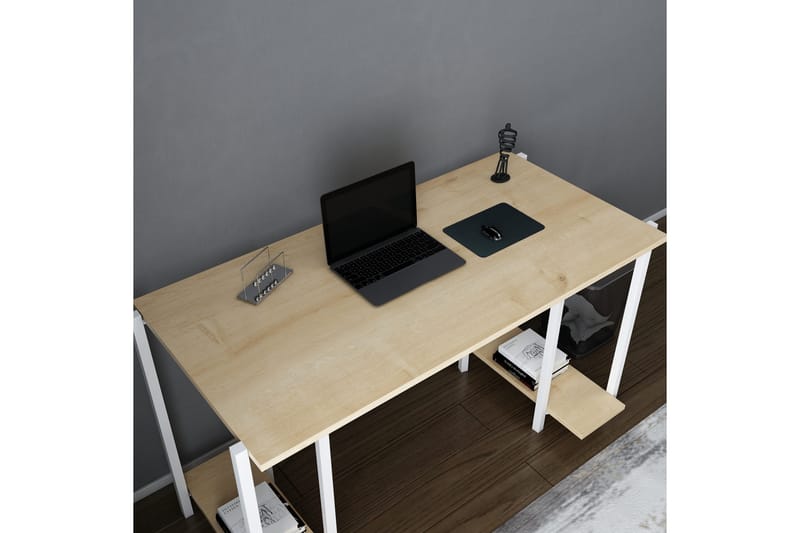 Skrivebord Yepan 60x73,8x125,2 cm med oppbevaring - Hvit - Møbler - Bord - Kontorbord - Skrivebord