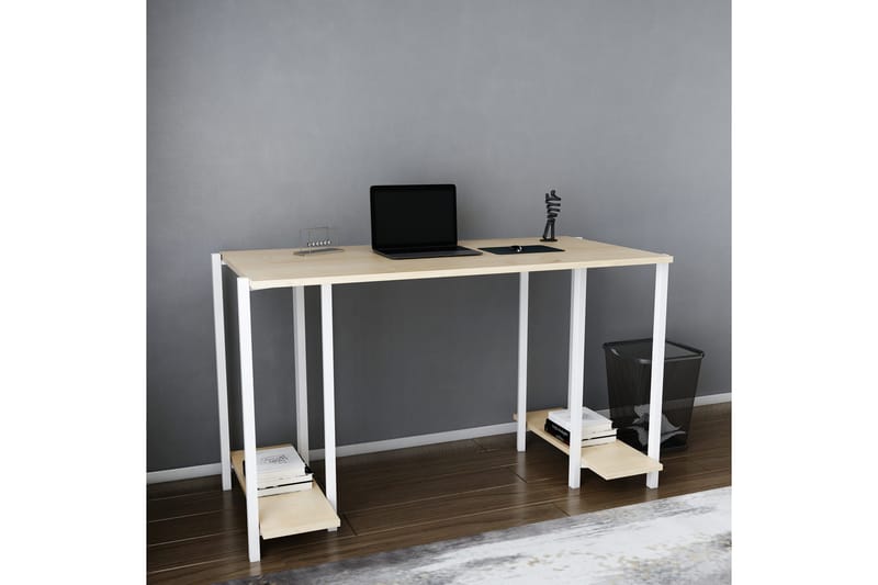 Skrivebord Yepan 60x73,8x125,2 cm med oppbevaring - Hvit - Møbler - Bord - Kontorbord - Skrivebord
