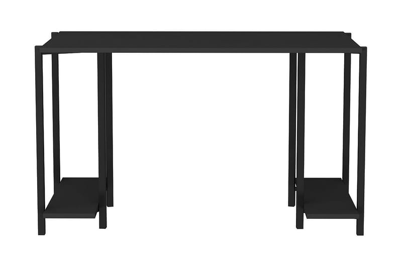 Skrivebord Yepan 60x73,8x125,2 cm med oppbevaring - Svart/Antrasitt - Skrivebord - Databord & PC bord
