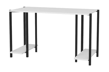 Skrivebord Yepan 60x73,8x125,2 cm med oppbevaring - Svart/Hvit - Møbler - Bord - Kontorbord - Skrivebord