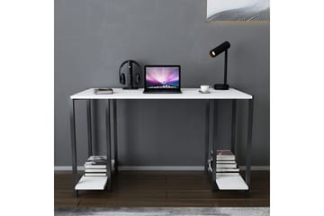 Skrivebord Yepan 60x73,8x125,2 cm med oppbevaring - Svart/Hvit - Møbler - Bord - Kontorbord - Skrivebord
