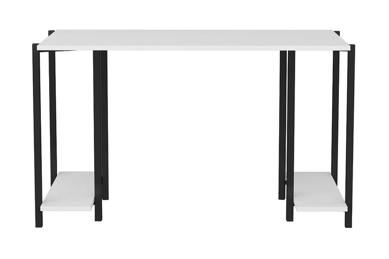 Skrivebord Yepan 60x73,8x125,2 cm med oppbevaring - Svart/Hvit - Skrivebord - Databord & PC bord