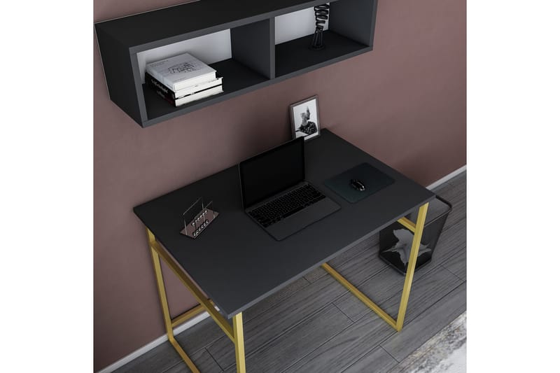 Skrivebord Yepan 60x75x90 cm - Gull/Antrasitt - Skrivebord - Databord & PC bord