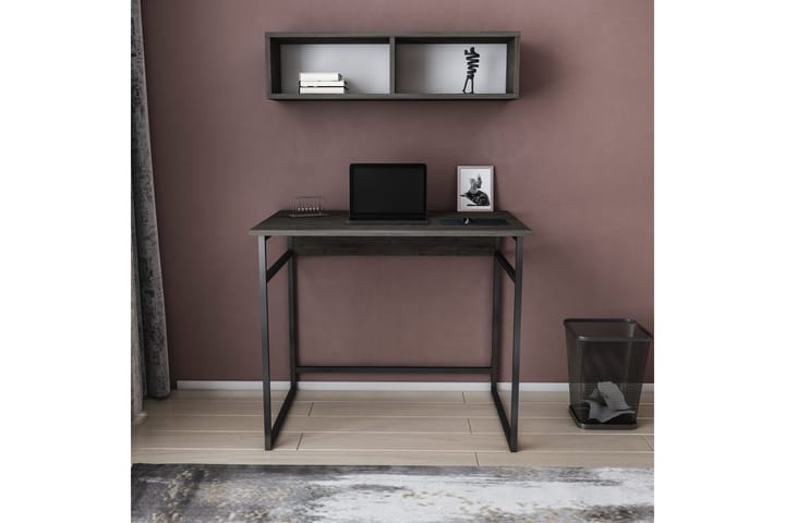 Skrivebord Yepan 60x75x90 cm - Svart/Grå - Skrivebord - Databord & PC bord