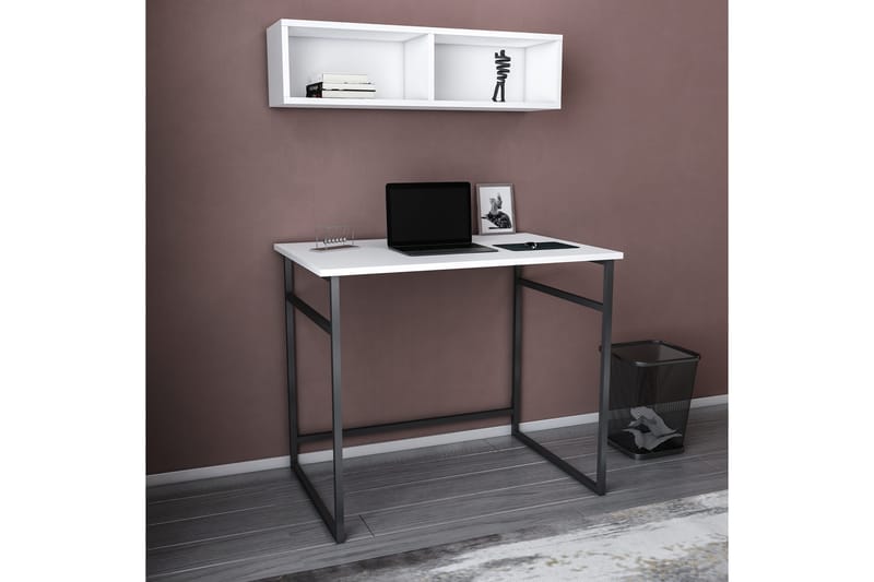 Skrivebord Yepan 60x75x90 cm - Svart/Hvit - Skrivebord - Databord & PC bord