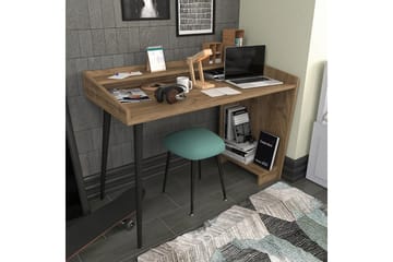Skrivebord Zakkum 59x88,3x121,8 cm med oppbevaring - Brun - Møbler - Bord - Kontorbord - Skrivebord