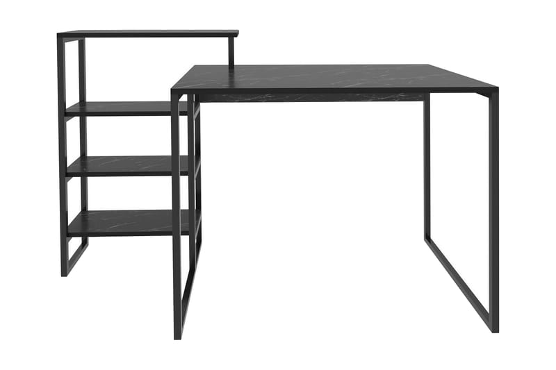 Skrivebord Zakkum 60x76,8x133 cm med oppbevaring - Svart - Skrivebord - Databord & PC bord