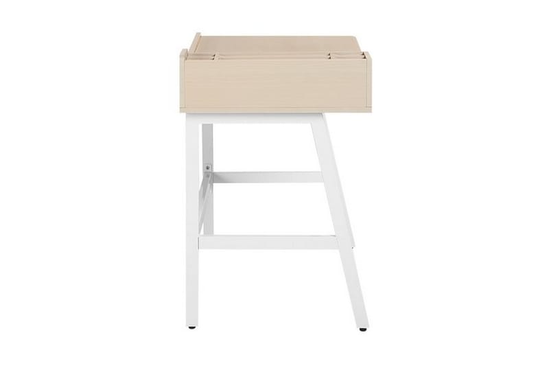 Skrivebord PaRammearibo 100 cm med Oppbevaring - Hvit/Lysebrun - Skrivebord - Databord & PC bord