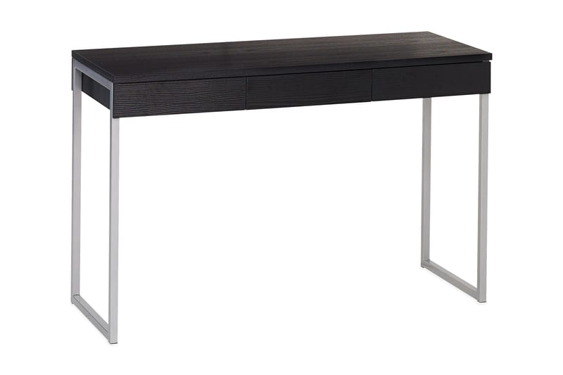 Skrivebord Praxia Plus 126 cm med Oppbevaring 3 Skuffer - Svart/Lysegrå - Skrivebord - Databord & PC bord