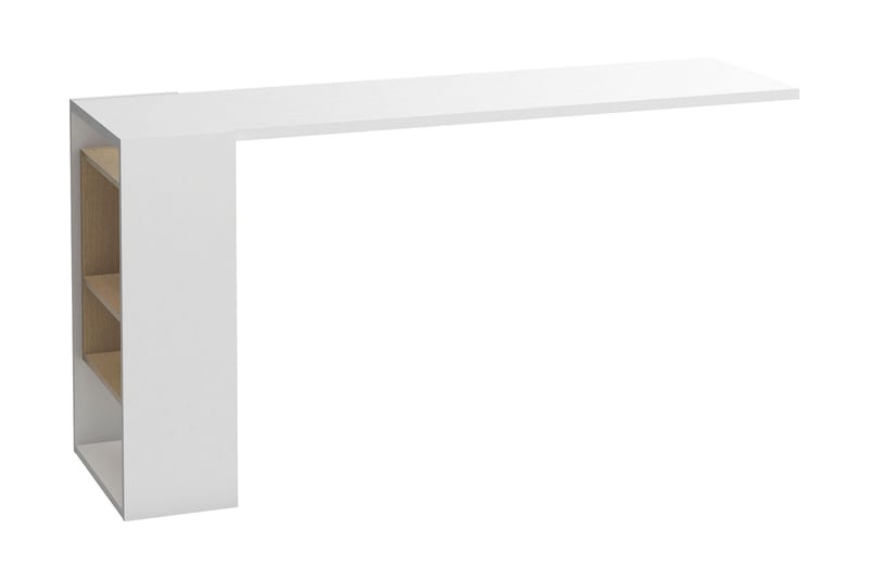 Skrivebordsskiva 4You 142 cm med Oppbevaringshylle Hvit/Natu - VOX - Skrivebord - Databord & PC bord