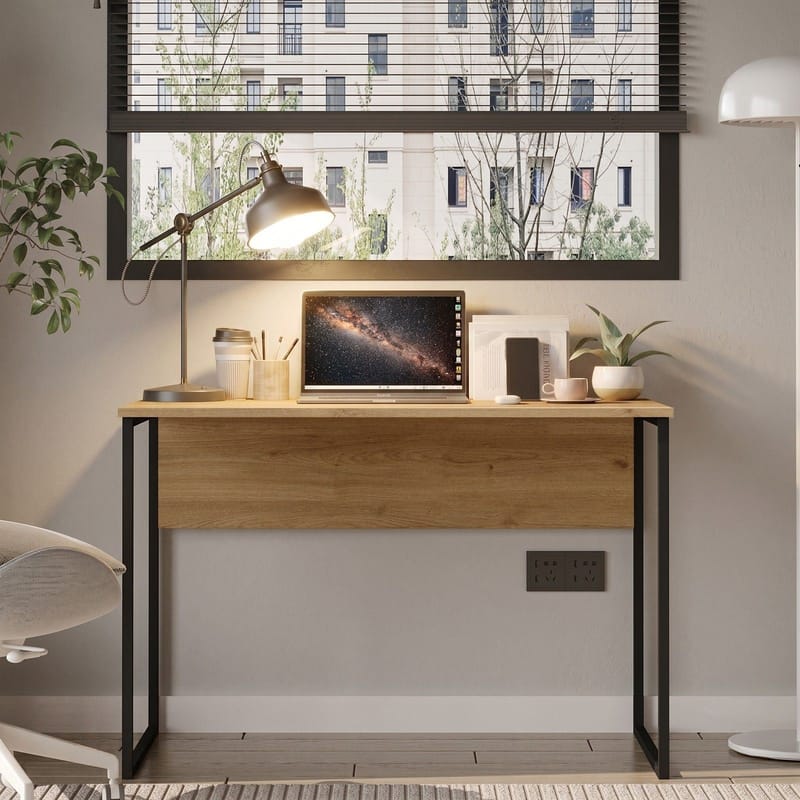 Skrivebord Skye Decor Bren (100 x 75 x 55 cm) Eik - Eik - Møbler - Bord - Kontorbord - Skrivebord