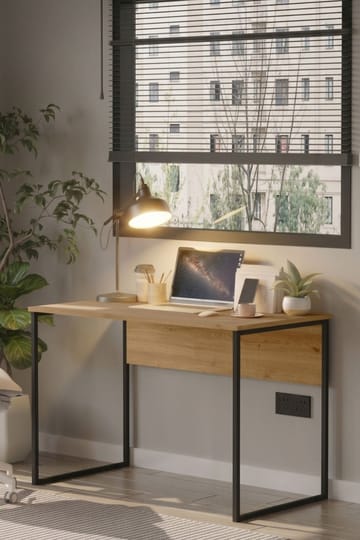 Skrivebord Skye Decor Bren (100 x 75 x 55 cm) Eik - Eik - Møbler - Bord - Kontorbord - Skrivebord