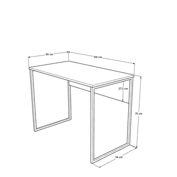 Skrivebord Skye Decor Bren (100 x 75 x 55 cm) Hvit - Hvit - Møbler - Bord - Kontorbord - Skrivebord