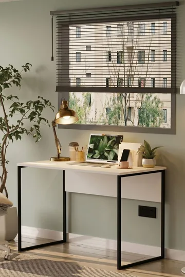 Skrivebord Skye Decor Bren (100 x 75 x 55 cm) Hvit - Hvit - Møbler - Bord - Kontorbord - Skrivebord