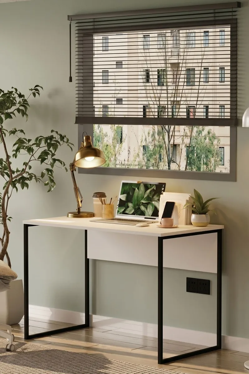 Skrivebord Skye Decor Bren (100 x 75 x 55 cm) Hvit - Hvit - Møbler - Bord - Kontorbord - Skrivebord