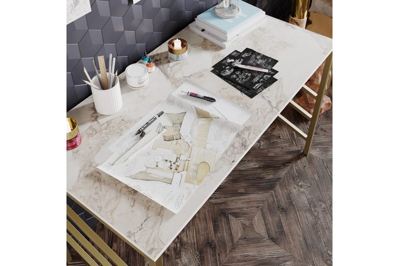 Sotinge Skrivebord 120 cm - Gull - Møbler - Bord - Kontorbord - Skrivebord