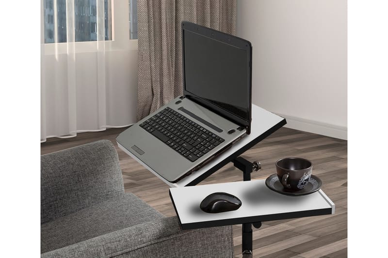 StåSkrivebord Jasiman 67 cm - Hvit/Svart - Skrivebord - Databord & PC bord - Hev og senkbart skrivebord