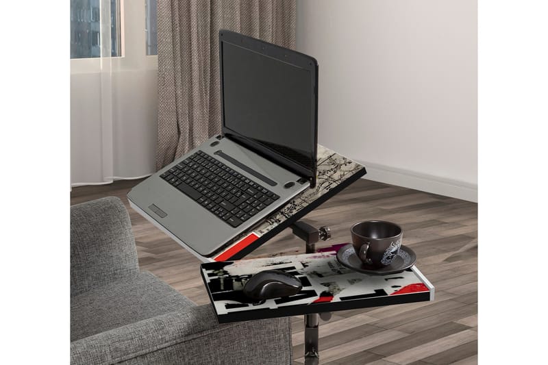 StåSkrivebord Tyanne 67 cm - Hvit/Svart - Skrivebord - Databord & PC bord - Hev og senkbart skrivebord