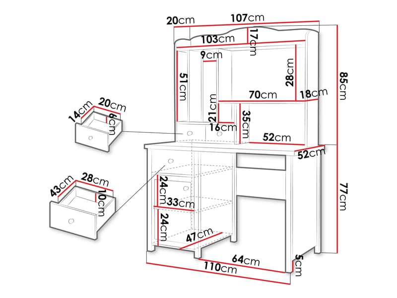Skrivebord Story Beige, eik - Beige, eik - Møbler - Bord - Kontorbord - Skrivebord