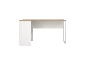 Taketo Hjørneskrivebord 145 cm - Hvit/Natur - Møbler - Bord - Kontorbord - Skrivebord - Hjørneskrivebord