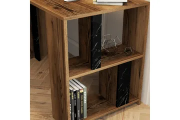 Timiza Skrivebord 120 cm med Oppbevaring Hylle - Valnøttsbrun/Svart - Møbler - Bord - Kontorbord - Skrivebord