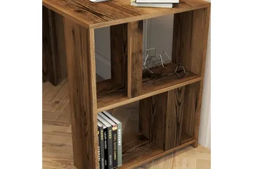 Timiza Skrivebord 120 cm med Oppbevaringshylle - Valnøttsbrun - Møbler - Bord - Kontorbord - Skrivebord
