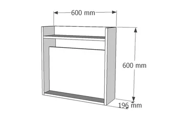 Toppley Veggskrivebord 60 cm med Oppbevaring Hyller - Hvit/Valnøttsbrun - Møbler - Bord - Kontorbord - Skrivebord
