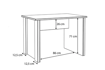 Torelles Skrivebord 103 cm - Brun/Grå - Møbler - Bord - Kontorbord - Skrivebord