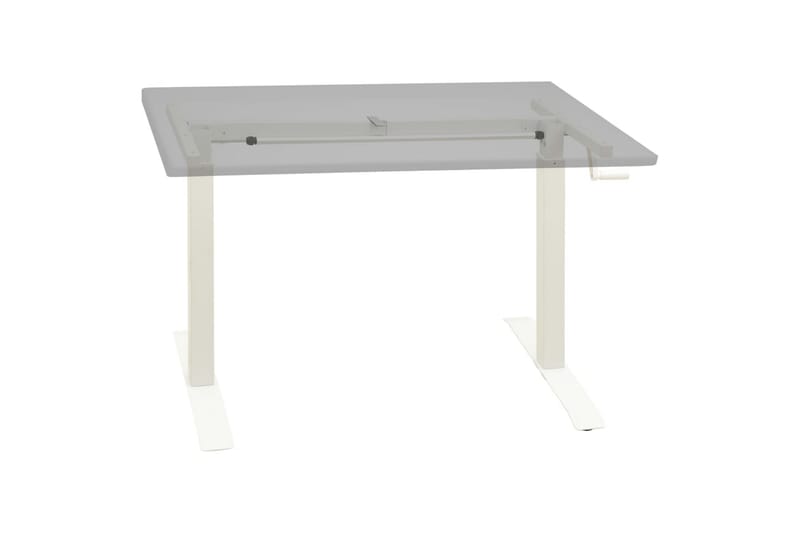 Understell til sitte-/ståbord manuell høydejustering hvit - Hvit - Skrivebord - Databord & PC bord
