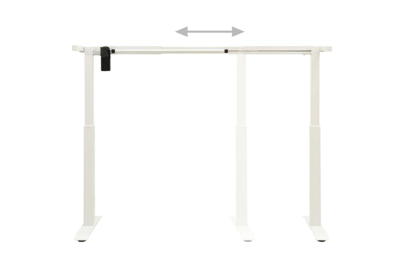 Understell til sitte-/ståbord motorisert justerbar hvit - Hvit - Skrivebord - Databord & PC bord