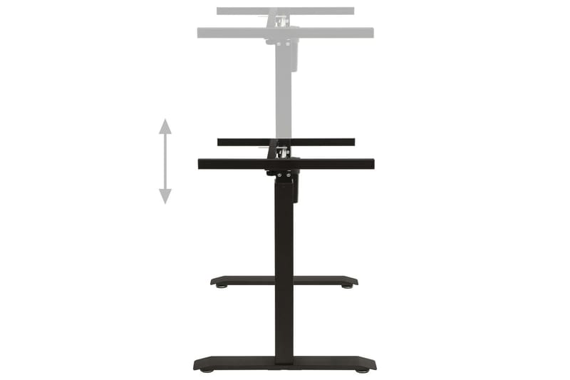 Understell til sitte-/ståbord motorisert justerbar svart - Svart - Skrivebord - Databord & PC bord