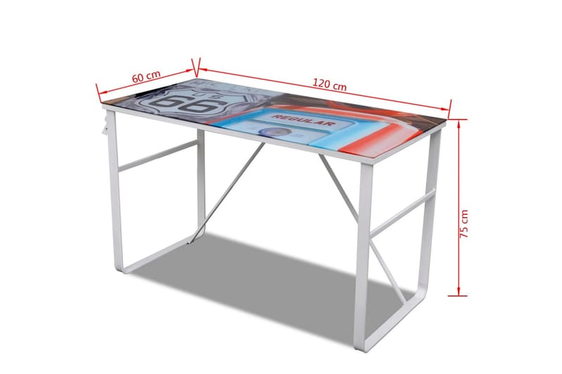 Unikt rektangulrt skrivebord - Flerfarget - Skrivebord - Databord & PC bord